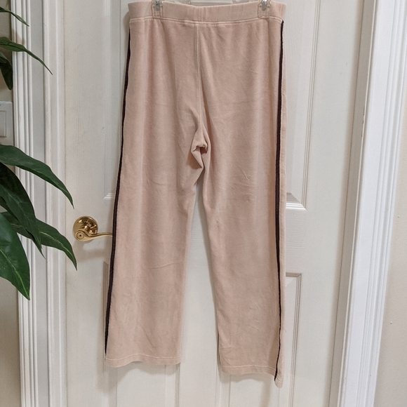 Ultra Sport Cream/Brown Velour Athletic Pants Women's Size PM - Picture 6 of 7